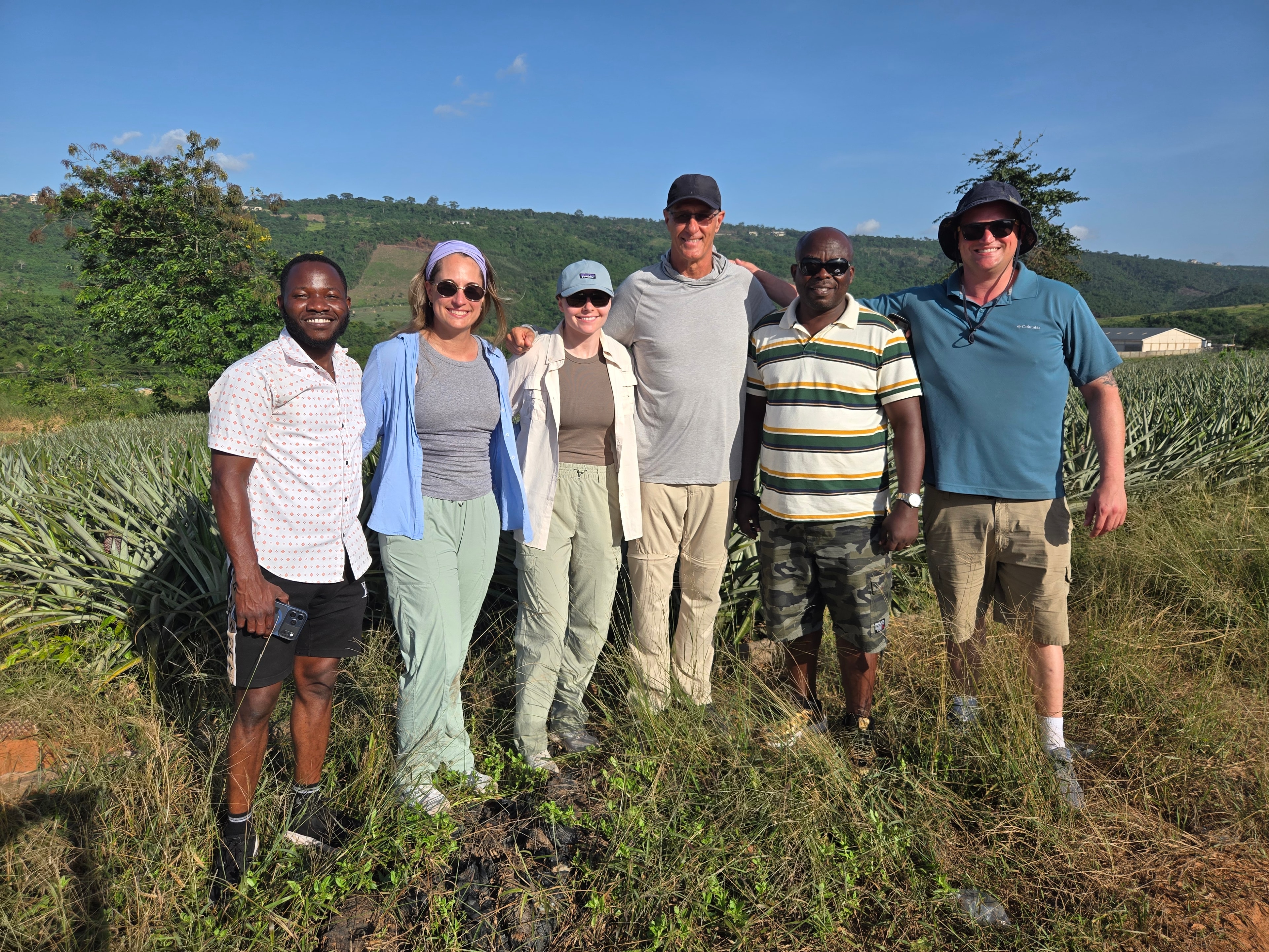 EWB-USA Phoenix Chapter volunteers with community members at the Fotobi, Ghana project site