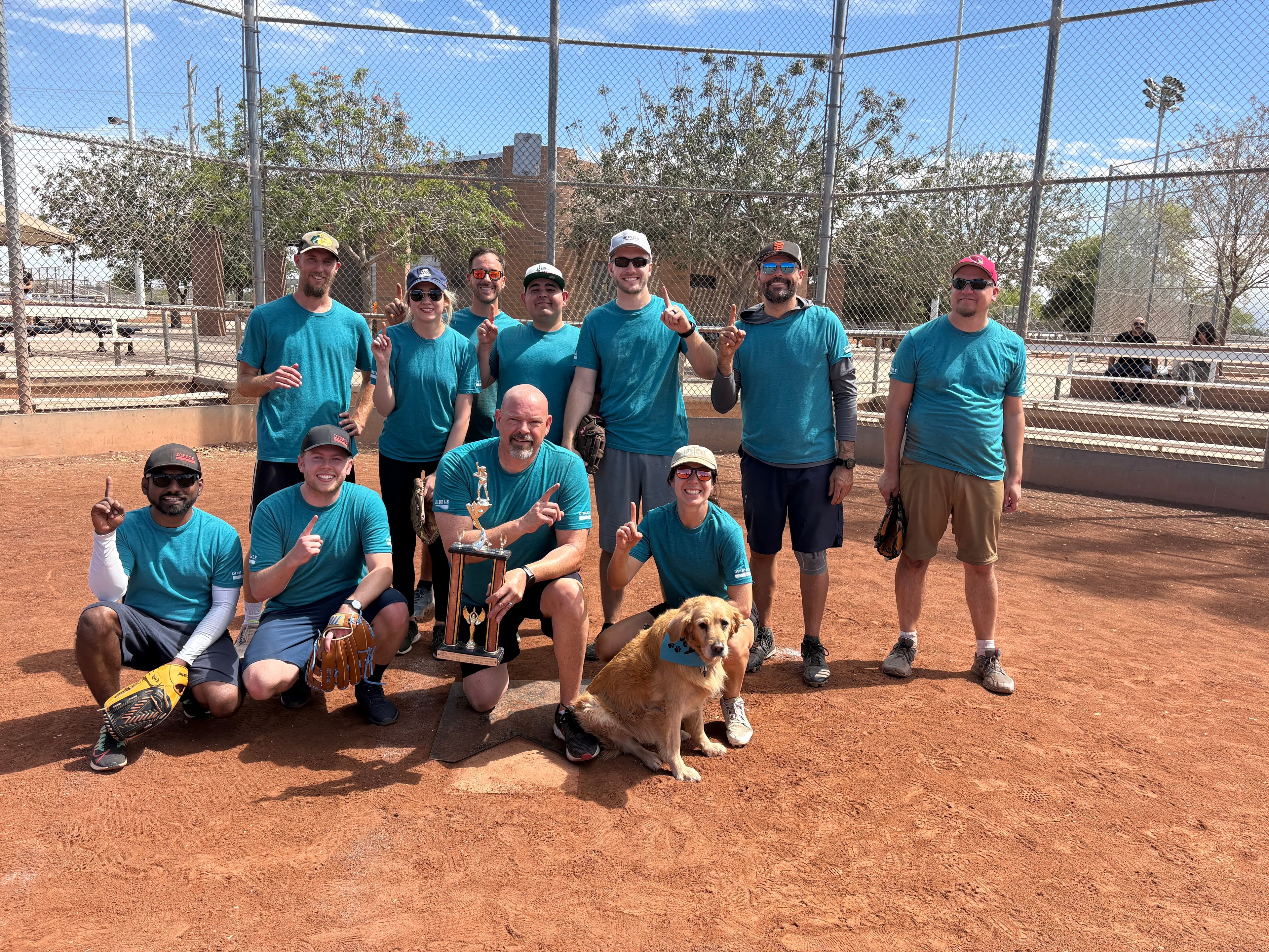 Youth softball game at a community fundraiser event